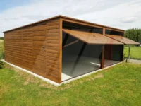 Dvougaráž z trapézového plechu multigloss 6m x 6m