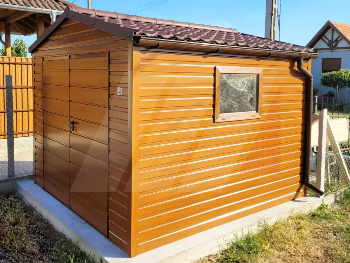 Zahradní domek se sedlovou střechou zlatý dub 3m x 4m