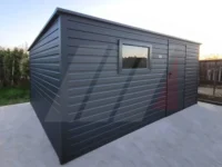 Zahradní nářaďový domek 5m x 4m se střechou se sklonem dozadu