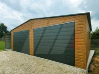 Plechová dvouplášťová garáž s přístřeškem 9m x 6m multigloss | Koupit online!