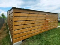 Plechová dvouplášťová garáž s přístřeškem 9m x 6m multigloss | Koupit online!