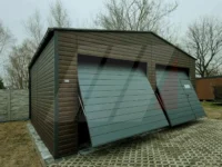 Skladová hala se sedlovou střechou 8m x 6m, vrata výklopná