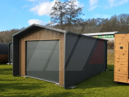 Garáž Premium se sekčními vraty 4 m × 5,5 m Antracit, lamely
