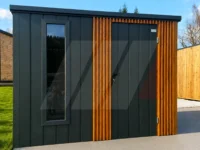 Domek na nářadí Premium 2.75 × 2.35 m – antracit + lamely